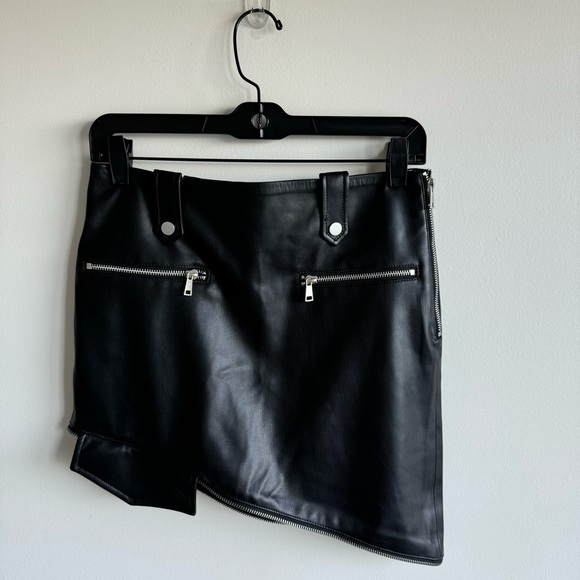 NWOT ZARA Detachable Faux Leather Mini/Maxi Zipper Skirt Size Small - Picture 5 of 7